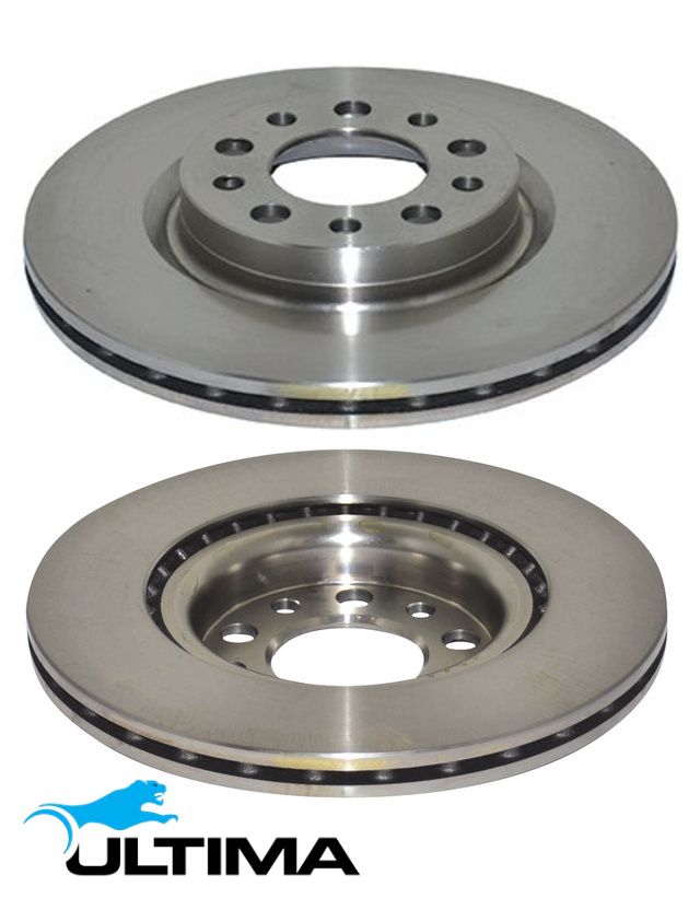 ULTIMA REAR VENTED DISC BRAKE ROTOR SET TO SUIT ALFA ROMEO 159 939A5 2.2L I4 SEDAN ONLY