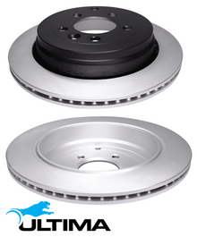 ULTIMA REAR VENTED DISC BRAKE ROTOR SET TO SUIT LAND ROVER DISCOVERY 3 L319 448PN 4.4L V8 OD 325MM