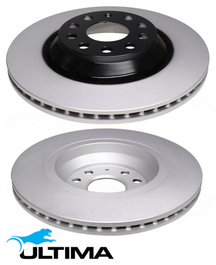 ULTIMA REAR VENTED DISC BRAKE ROTORS TO SUIT SKODA SUPERB 3T CFGB TURBO DIESEL 2.0 I4 WAGON AWD ONLY