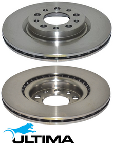 ULTIMA REAR VENTED DISC BRAKE ROTOR SET TO SUIT ALFA ROMEO 159 939A3 TURBO DIESEL 2.4L I5 OD 292MM
