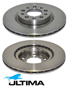 ULTIMA REAR VENTED DISC BRAKE ROTOR SET TO SUIT ALFA ROMEO 159 939A0 3.2L V6 OD 292MM