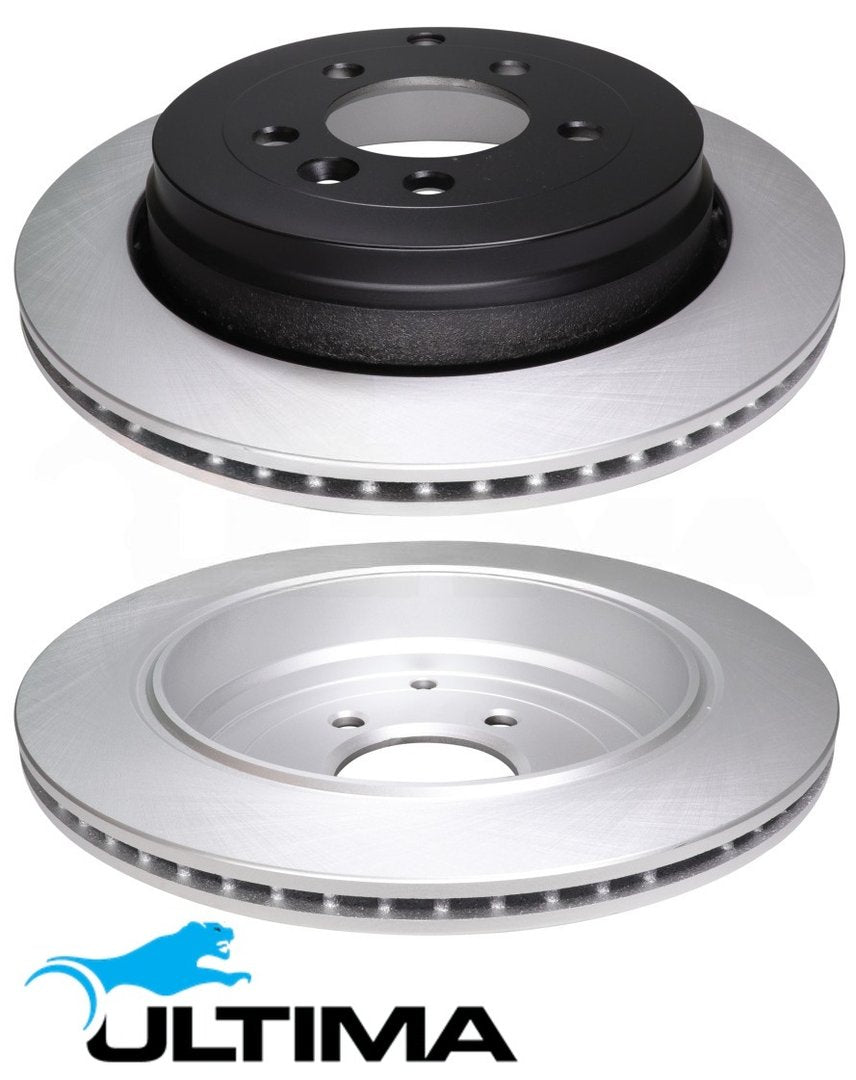 ULTIMA REAR VENTED DISC BRAKE ROTOR SET TO SUIT LAND ROVER 1V 276DT 306PS 2.7L 3.0L 4.0L V6 OD 325MM