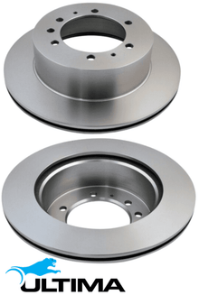 ULTIMA REAR VENTED DISC BRAKE ROTOR SET TO SUIT NISSAN PATROL GU Y61 ZD30DDTI TURBO DIESEL 3.0L I4