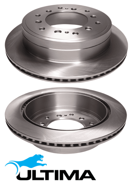 ULTIMA REAR DISC BRAKE ROTOR SET TO SUIT TOYOTA PRADO GRJ120R GRJ121R 1GR-FE 4.0L V6