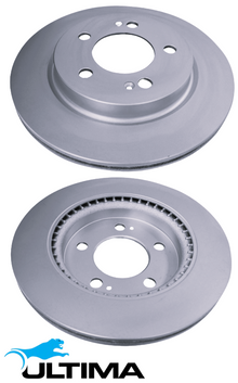 ULTIMA REAR VENTED DISC BRAKE ROTOR SET TO SUIT SSANGYONG M174.950 OM672.960 D22DTR 2.0L 2.2L I4