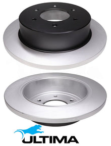 ULTIMA REAR SOLID DISC BRAKE ROTOR SET TO SUIT FORD EVEREST UA YNWS TWIN TURBO DIESEL 2.0L I4