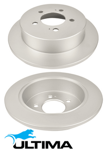 ULTIMA REAR SOLID DISC BRAKE ROTOR SET TO SUIT SSANGYONG MUSSO Q200 Q201 Q215 Q261 D22DTR 2.2L I4