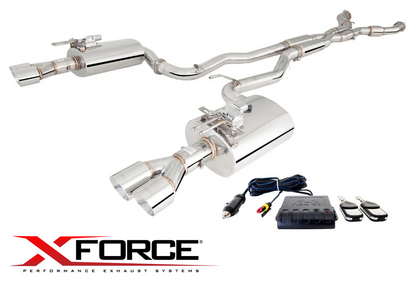 XFORCE 2.5" TWIN CAT EXHAUST SYSTEM W/ VAREX VALVED MUFFLER FOR HOLDEN COMMODORE VF SIDI LFX 3.6L V6