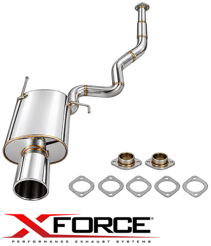 XFORCE 3" CATBACK EXHAUST SYSTEM TO SUIT MITSUBISHI LANCER CT9A CP9A 4G63T TURBO 2.0L I4 FROM 08/2003