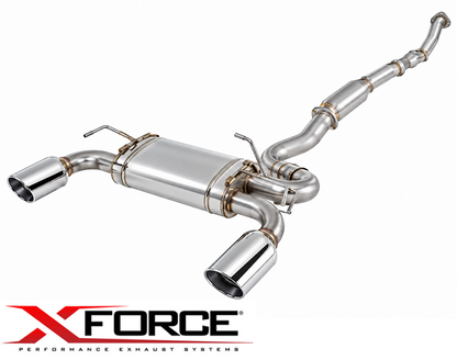XFORCE 3" DUMP PIPE BACK EXHAUST SYSTEM TO SUIT MITSUBISHI LANCER CJ 4B11T TURBO 2.0L I4 SUITS CX4A & CY4A CHASSIS