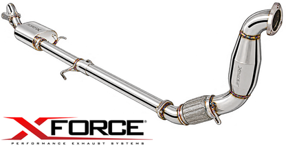 XFORCE 3" TURBO BACK EXHAUST SYSTEM WITH MUFFLER TO SUIT MITSUBISHI TRITON MN 4D56T TURBO DIESEL 2.5L I4 FROM 09/2009 UTE & CAB CHASSIS