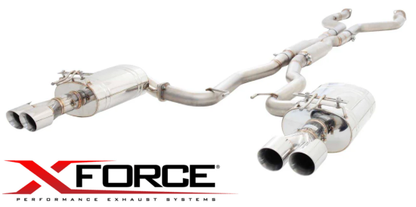 XFORCE 3" TWIN CATBACK EXHAUST SYSTEM WITH CENTRE HOTDOGS TO SUIT HSV CLUBSPORT R8 VE LS2 6.0L V8