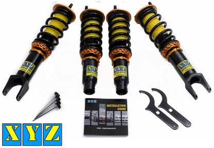 XYZ RACING SUPER SPORT COMPLETE COILOVER KIT TO SUIT HONDA CIVIC EG SEDAN HATCHBACK SUITABLE FOR TWIN CAM VEHICLES WITH REAR FORK MOUNTING