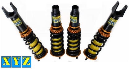 XYZ RACING SUPER SPORT COMPLETE COILOVER KIT TO SUIT HONDA CIVIC EG SEDAN HATCHBACK SUITABLE FOR TWIN CAM VEHICLES WITH REAR FORK MOUNTING