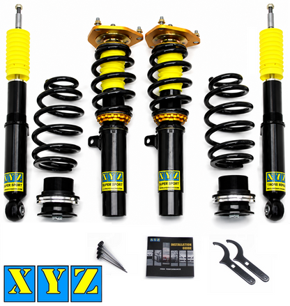 XYZ RACING SUPER SPORT COMPLETE COILOVER KIT TO SUIT VOLKSWAGEN GOLF MK.5 WAGON HATCHBACK DESIGNED FOR 4WD MODELS WITH 55MM STRUTS